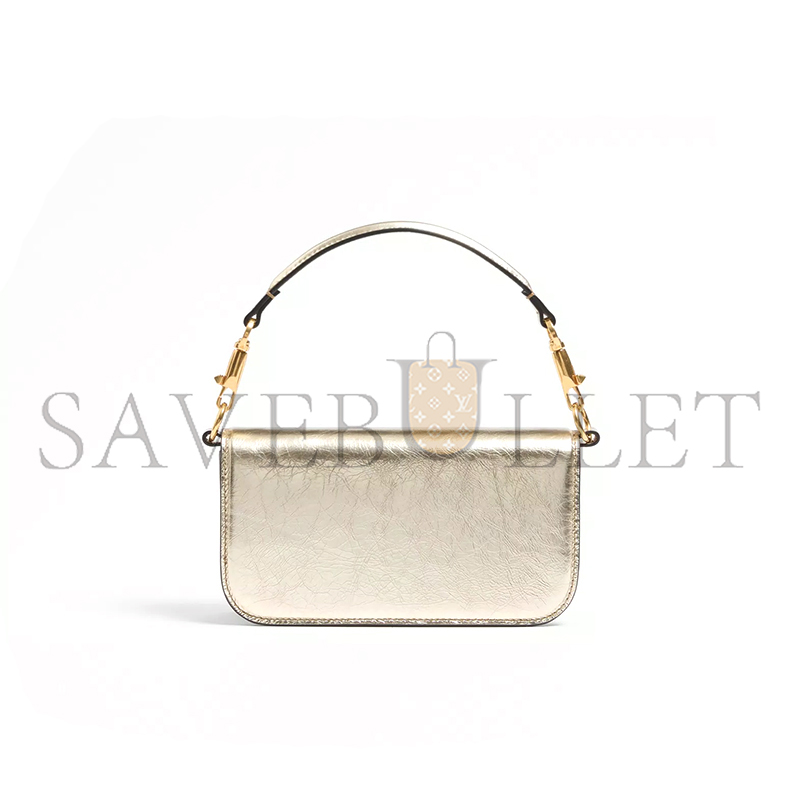Va1e*ntin0 small Va1e*ntin0 garavani locÒ metallic calfskin shoulder bag 6w2b0k53uke_r16 (20*11*5cm)